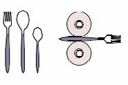 Bürsten für Bestecke — Bowl, scoop, blade and handle processing — Originalfotografie