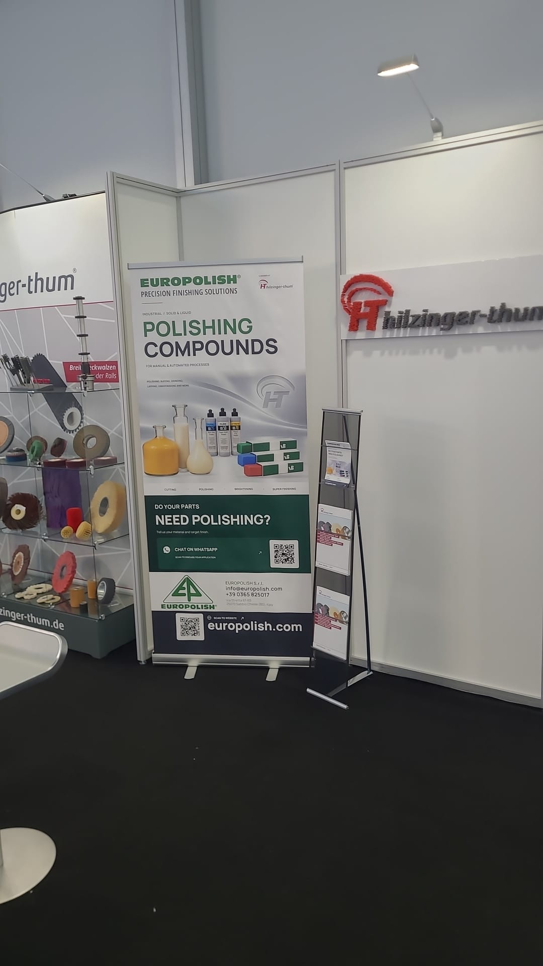 L’espace Europolish sur le stand Hilzinger-Thum à AMB 2026, Stuttgart. Hall 5 · Stand 5B84.